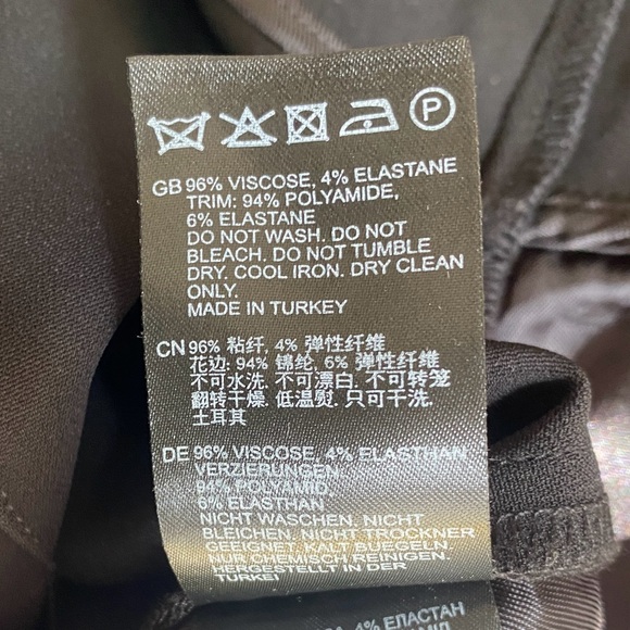 REISS Lina Wide Leg Pants Black Pink Trim NWT - US Size 6 - Picture 10 of 10